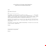 Job Termination Letter - Employment County example document template 