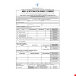 Employment Application Template - Simplify the Hiring Process for Your Company example document template