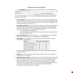 Independent Contractor Agreement | Contractor Agreement for Parties example document template 