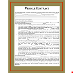 Secure Your Vehicle Purchase with Our Agreement Template - Download Now example document template