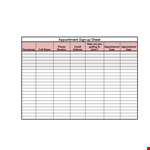 Management: Streamline Sign Up Sheet & Timestamp example document template 