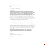 Personal Letter Of Recommendation For Employee example document template