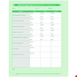 Weightlifting Workout Log example document template