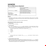 Service Maintenance Contract Sample example document template