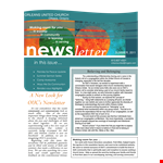 Summer Newsletter Template example document template