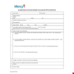 Scholarship Application Template - Apply for Scholarships for School and Business Activities example document template