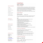 Sales Consultant Experience Resume example document template 