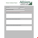 Weekly Report example document template