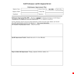 Improve Employee Performance with our PIP Template - Signature Included example document template