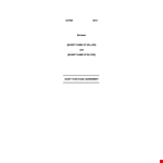 Buy or Sell Business Assets with Ease - Purchase Agreement Template example document template