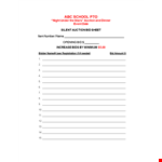 Silent Auction Bid Sheet | School Fundraising Auctions example document template 