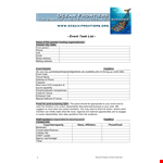 Event Task List Template | Simplify Your Planning with Panel and Ocean Themes example document template