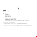 Download Free Work Plan Template for Effective Project Management - Company Name example document template