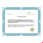 Customize Your Stock Certificates | Download Template Now example document template