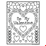 Printable Valentine's Day Colouring Page example document template