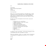 Simple Rejection Letter example document template