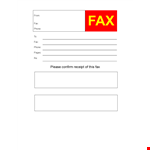 Fax Cover Sheet Printable & Editable example document template