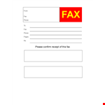 Fax Cover Sheet Printable & Editable example document template 