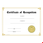 Student Recognition Award example document template