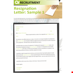 Employment Resignation Letter To Employer example document template