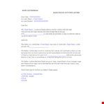 Proof Of Funds Letter Template example document template 