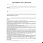 Dj Service Contract Template example document template 