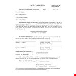 Download our South Carolina Quit Claim Deed Template for Parties in a snap! example document template