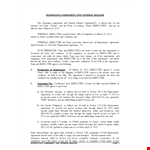 Employment Separation Agreement Template - Protect Your Claims example document template