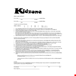 Childcare Contract Template for Kidzone | Free Daycare Contract example document template 