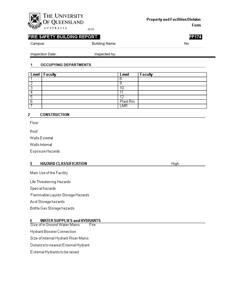 Fire Report System for Hazard Management and Hydrant Inspection