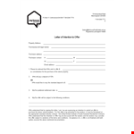 Real Estate Offer Letter Format: Property, Offer, Conditions, Intention example document template