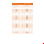 Military Time Chart Template example document template