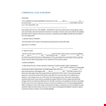 Commercial Lease Contract Template example document template 