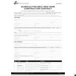 Contract Schedule example document template