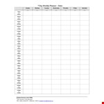 Weekly Day Planner Template example document template