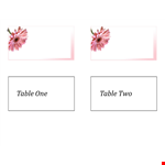 Table Tent Template - Customizable & Professional example document template