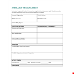 Job Tracking example document template