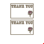 Thank You Card Template - Free Editable Printable Cards example document template