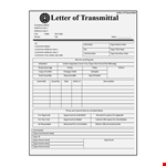 Professional Letter of Transmittal Template | Easy-to-Use Letter Format example document template