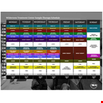 General Therapy Schedule Sample example document template