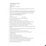 Sample Executive Assistant Resume example document template 