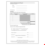 Employee Reimbursement Form Template example document template