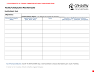 Health And Safety Action Plan Template