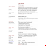 Web Designer Resume Template example document template 