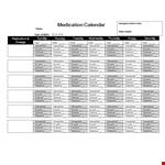 Medication Schedule Template - Plan Your Daily Medication Intake (CTA) example document template