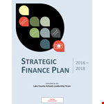 School Financial Strategic Plan example document template 