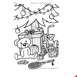 Christmas Gift Coloring Page example document template