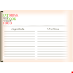 Create a Beautiful Cookbook with Our Editable Cookbook Template example document template