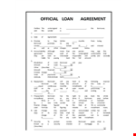 Customizable Loan Agreement Template - Protect Your Loan Amount example document template