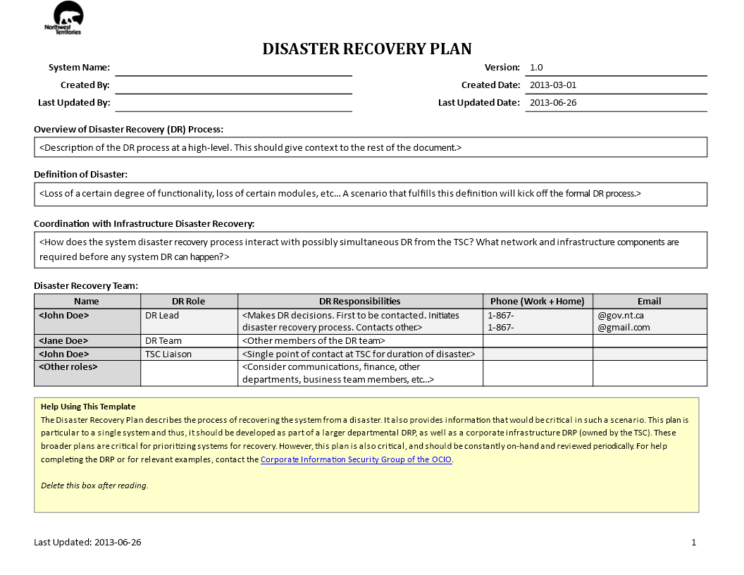 Download Our Disaster Recovery Plan Template for Business Continuity